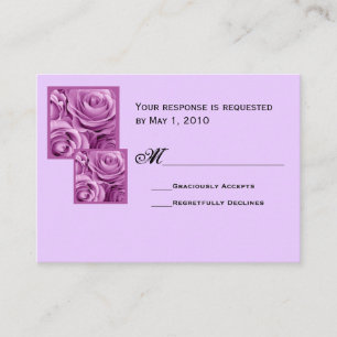 LILAC PURPLE Wedding RSVP Response Card