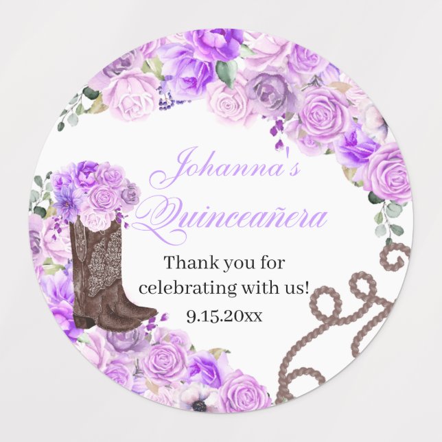 Lilac Purple Western Charro Quinceanera (Design 1)