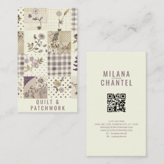 Lilac Quilt Patchwork Handmade Clothing Business Card
