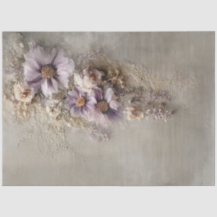 Lilac Reverie II Floral Bouquet & Lace overlays Tissue Paper