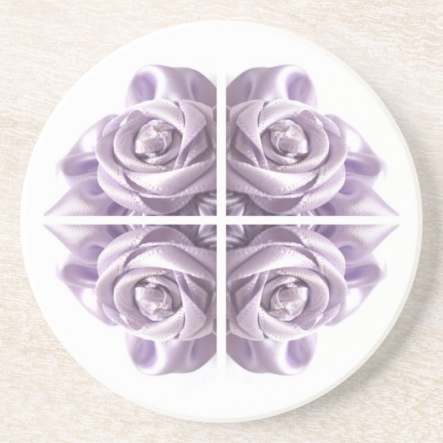 Lilac Rose Abstract Coaster (Front)