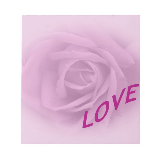 Lilac Rose for Love Notepad (Front)