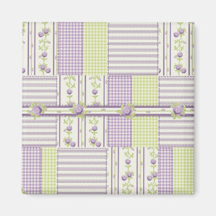 Lilac Rose Quilt Magnet