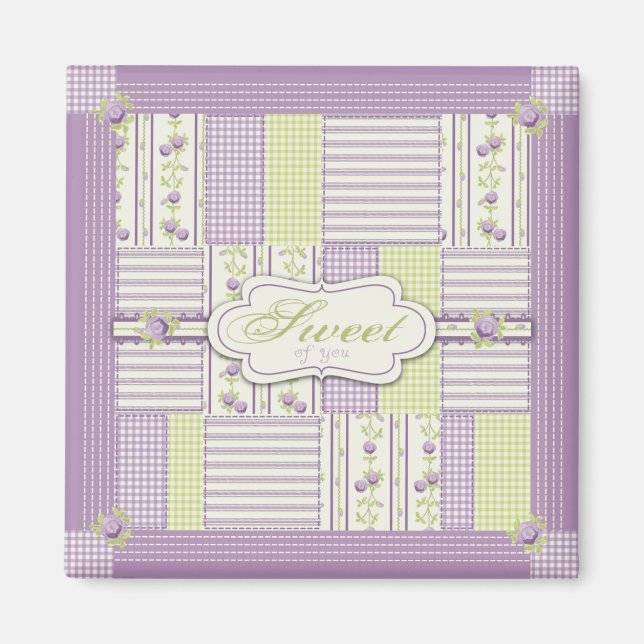 Lilac Rose Quilt TY Magnet 2 (Front)