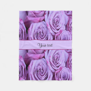 Lilac Roses Fleece Blanket