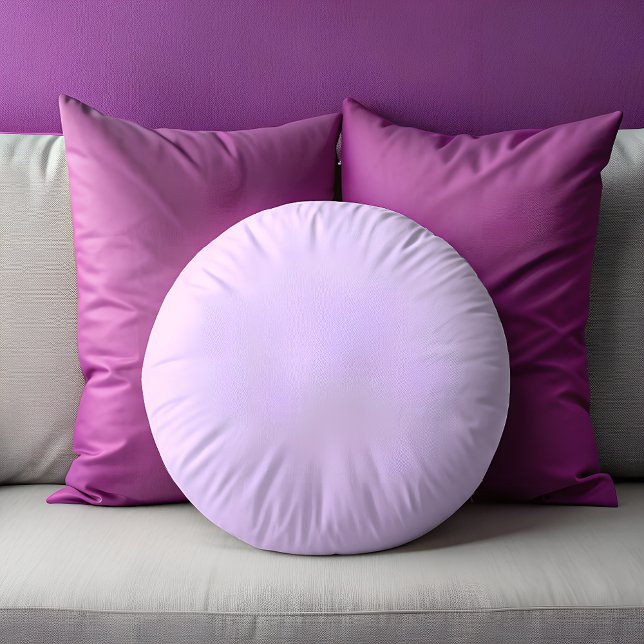 Lilac Round Pillow (Lilac Solid Round Pillow)