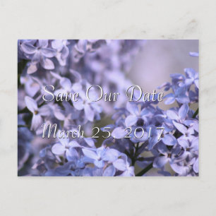 Lilac Save-the-Date Invitation- or any occasion Announcement Postcard