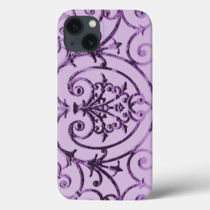 Lilac scrollwork pattern Case-Mate iPhone case