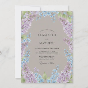 Lilac Serene Spring Wedding Invitation