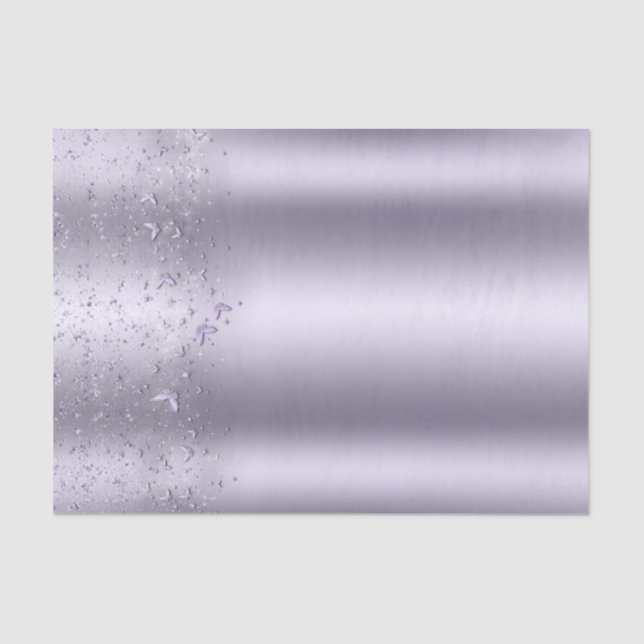 Lilac Shimmer Flutter Butterfly Sweet 16 Party Tissue Paper (Front)