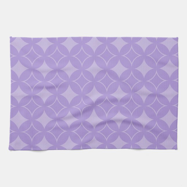 Lilac shippo pattern kitchen towel (Horizontal)