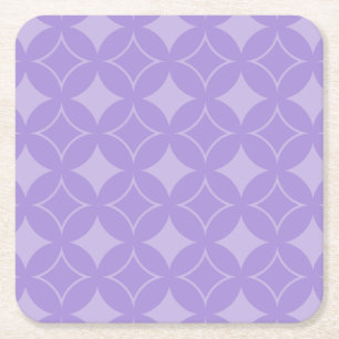 Lilac shippo pattern square paper coaster