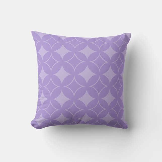 Lilac shippo pattern throw pillow (Front)