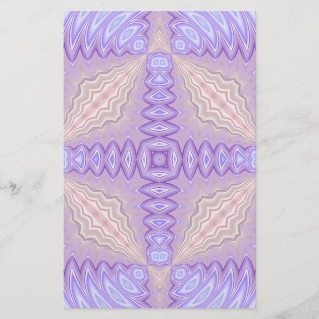 Lilac Silk Abstract Two Christmas Gift Stationery (Front)