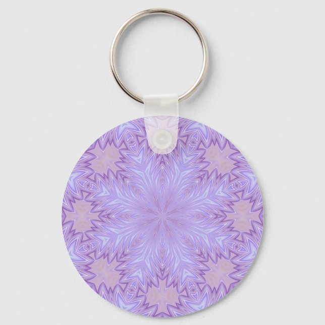 Lilac Silk Christmas Abstract Keychain (Front)