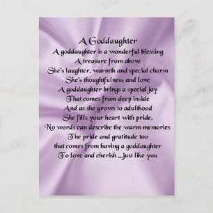 Lilac Silk Goddaughter Postcard