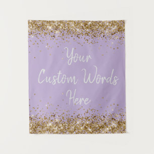 Lilac & Silver Backdrop Birthday Party Photo Booth Tapestry