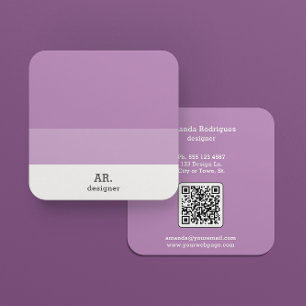 Lilac Simple Designer Business Card 