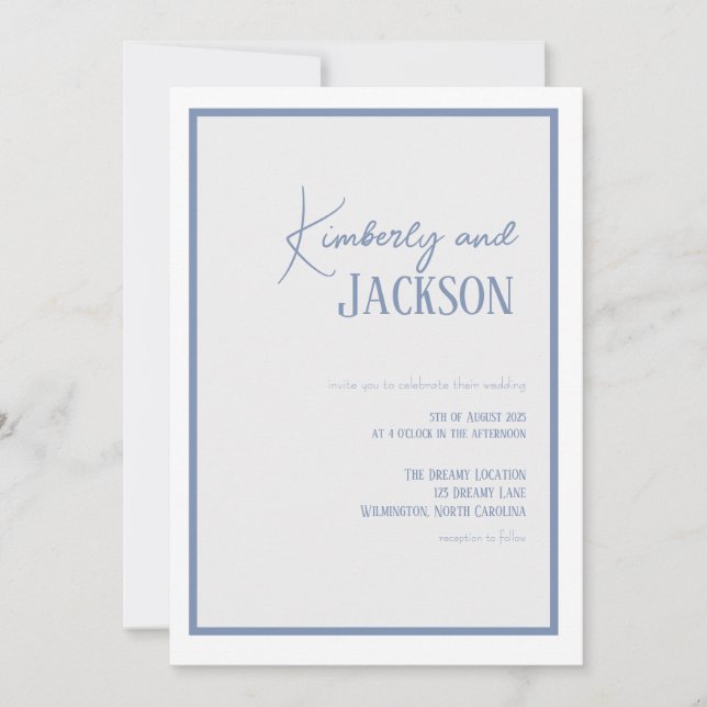 Lilac Soft Simple Spring Wedding Invitation (Devant)