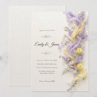 Lilac Spring Garden Wedding Invitation