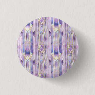 Lilac Stained Glass Elegance 1 Inch Round Button
