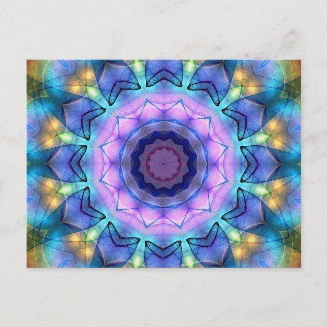 Lilac Stained Glass Window Postcard (Front)