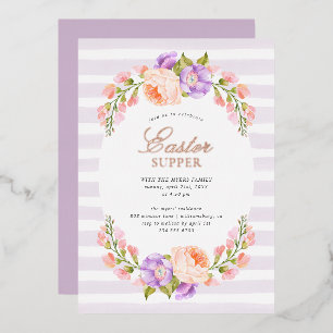 Lilac Stripe and Bloom Easter Supper Party