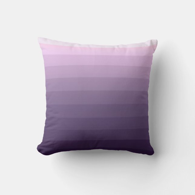 Lilac, striped throw pillow (Front)