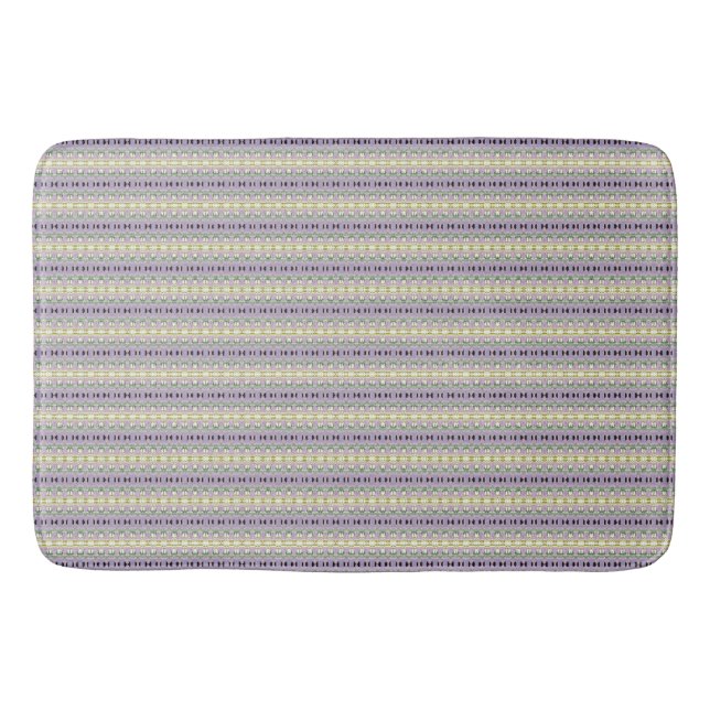 Lilac Stripes Bath Mat (Front)