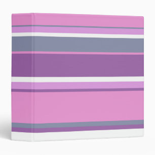 Lilac stripes binder