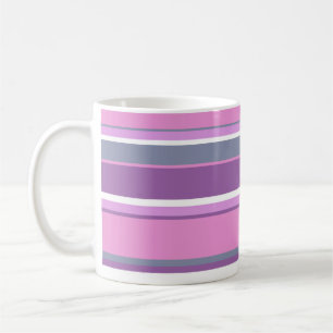 Lilac stripes coffee mug