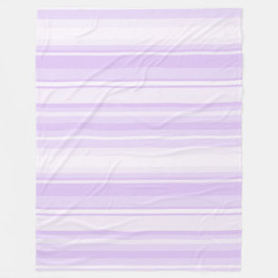 Lilac stripes fleece blanket