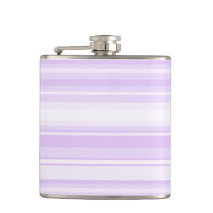Lilac stripes hip flask