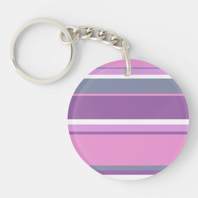 Lilac stripes keychain (Front)