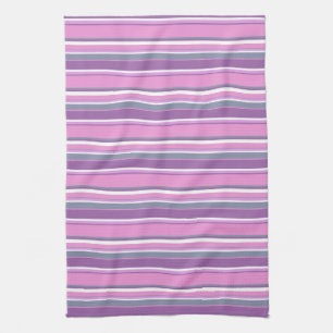 Lilac stripes kitchen towel