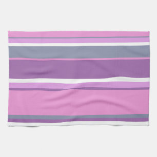 Lilac stripes kitchen towel