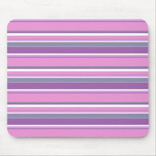 Lilac stripes mouse pad