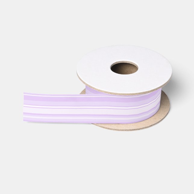Lilac stripes satin ribbon (Spool)