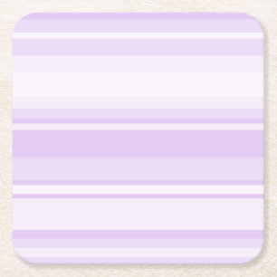 Lilac stripes square paper coaster