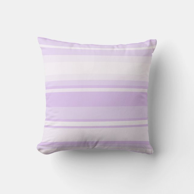Lilac stripes throw pillow (Front)