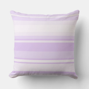 Lilac stripes throw pillow