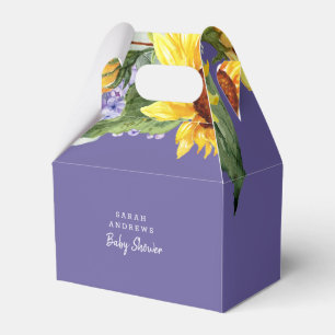 Lilac & Sunflower Baby Shower  Favor Box