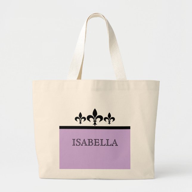 Lilac Swanky Fleur De Lis Bag (Front)