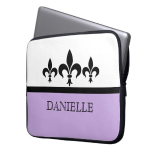 Lilac Swanky Fleur De Lis Electronics Sleeve