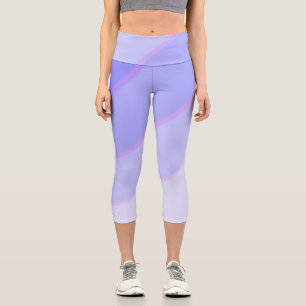 Lilac Swirls Capri Leggings