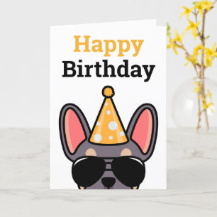 Lilac Tan French Bulldog Bonne carte d'anniversair