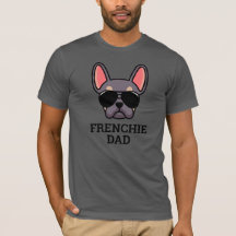 Lilac Tan French Bulldog Frenchie Dog Dad T-Shirt