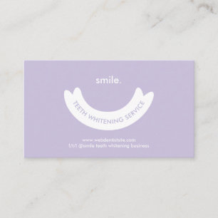 Lilac Teeth Whitening Service Minimal Oral Care Business Card