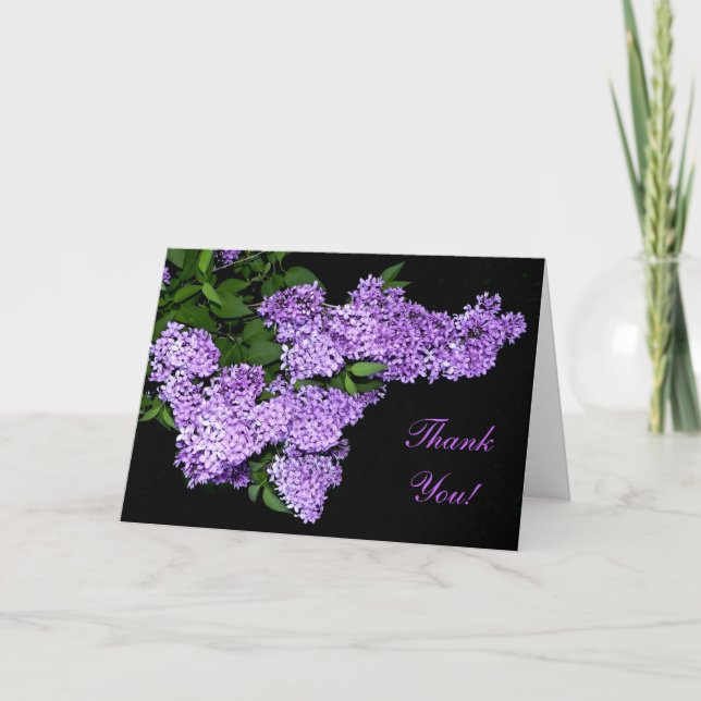 Lilac Thank You! You Card (Front)