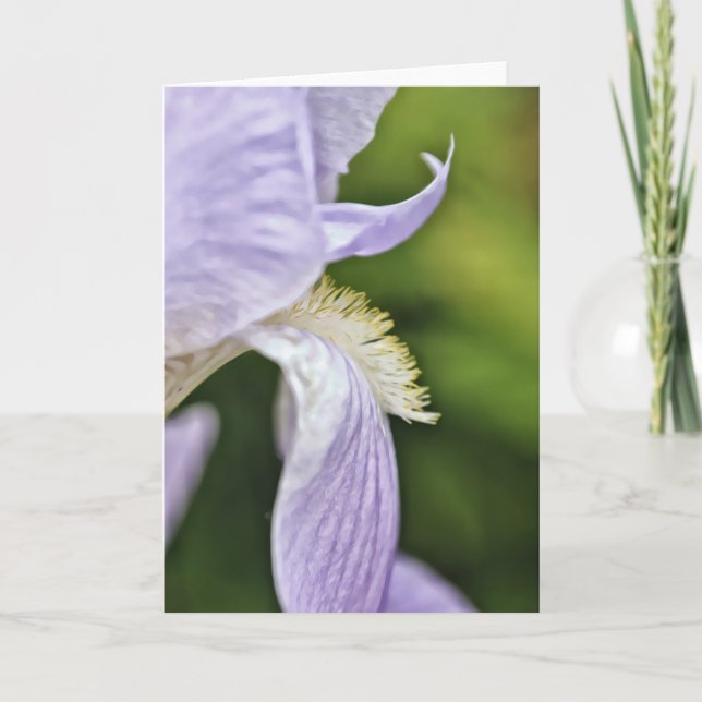 Lilac Toned Iris Artistic Note Card (Front)